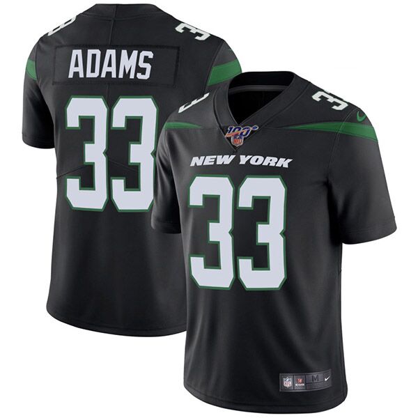 Men's New York Jets #33 Jamal Adams Black 2019 100th Season Vapor Untouchable Limited Stitched NFL Jersey